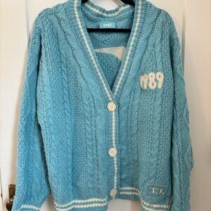 Taylor Swift 1989 Official Cardigan – Blue Knit – Size MD/LG